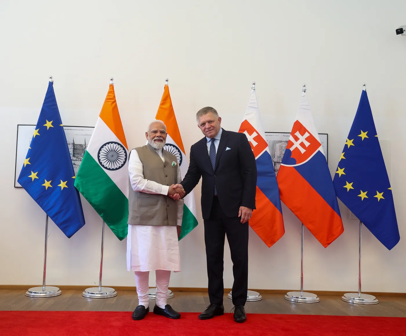 Premiér Naréndra Módí a premiér Robert Fico, Bratislava, 15. června 2026